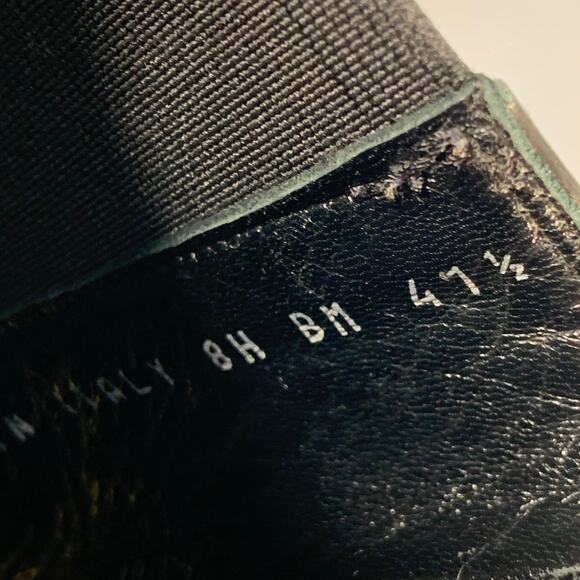 DIOR HOMME Size 8 Black Iridescent Leather Crepe Sole Chelsea Boots - Picture 8 of 9